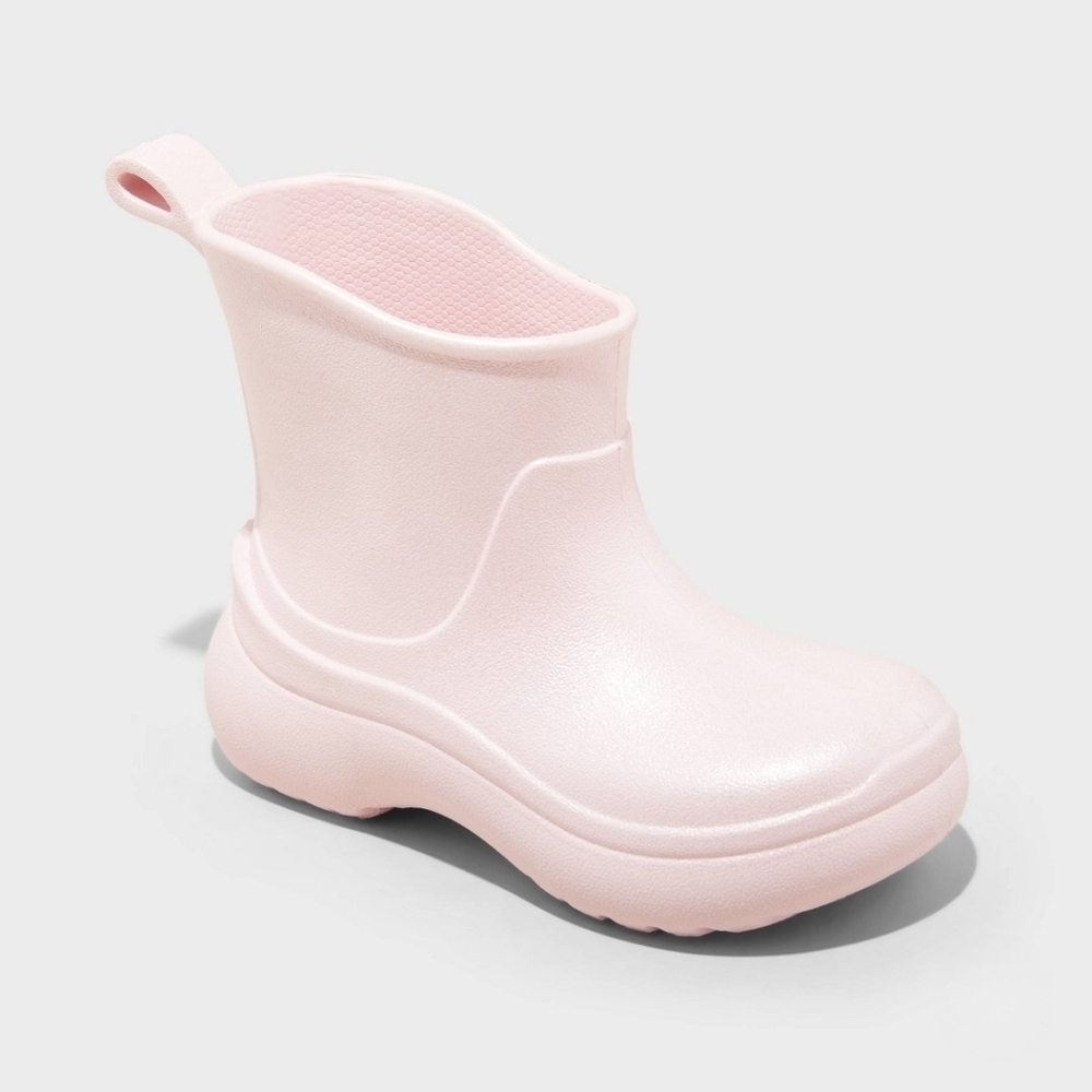 Cat & Jack - Toddler Rain Boots Pink 12T: Waterproof, Pull-On, Non-Marking